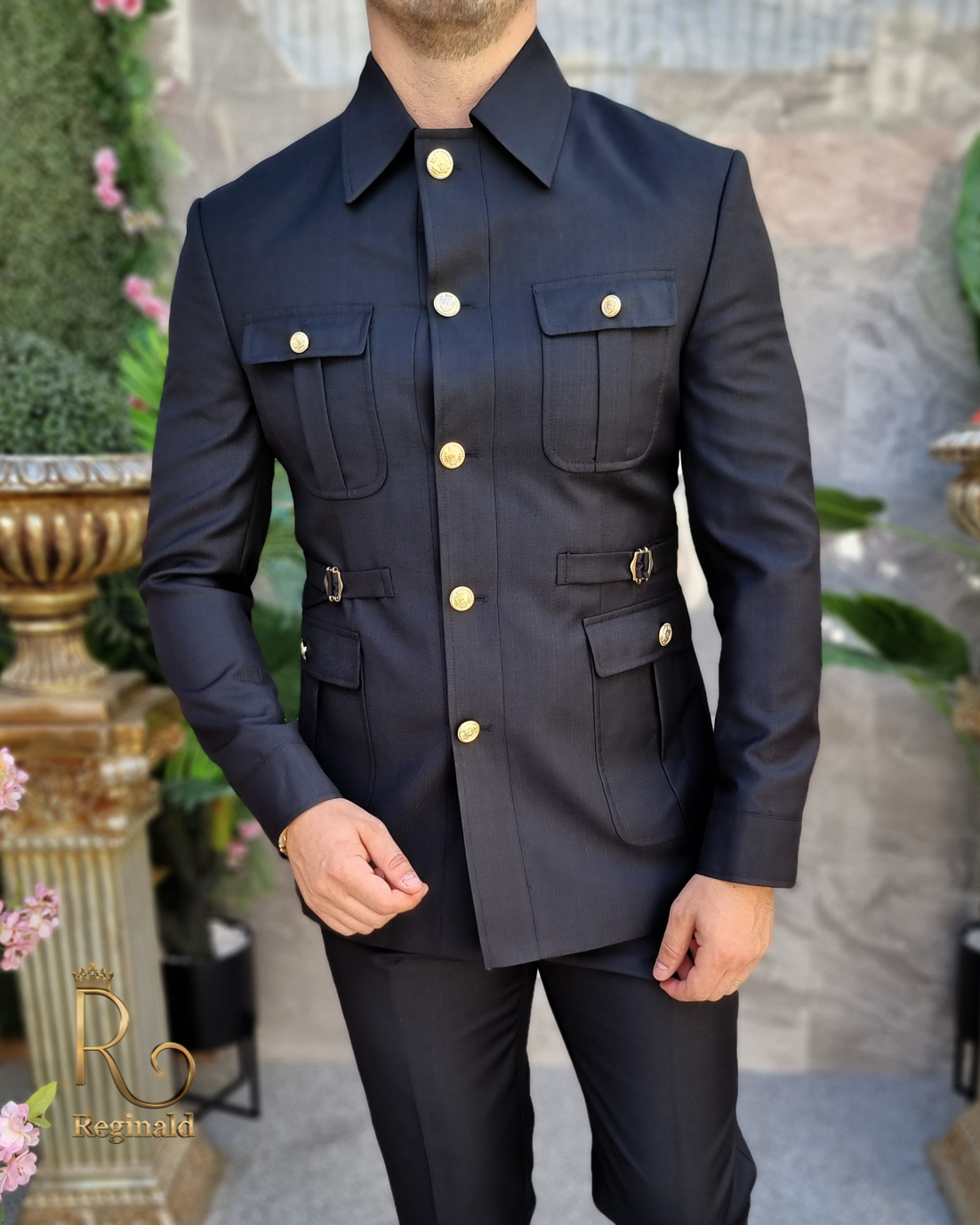 Safari Suit Jacket Men | Men's Clothing Men | Men's Suit Jacket | Formal  Suit Men - Blue - Aliexpress