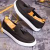 Mocasini de barbati casual, negri, talpa inalta ultra-usoara – AD565
