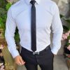 Cămașă alba, de bărbați, PallMen, slim-fit - CR141