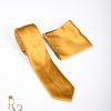 Cravata de barbati aurie, cu model - CV890