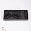 Set papion cu butoni si batista – culoare:  negru -PP278