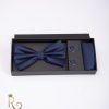 Set papion cu butoni si batista – culoare:  bleumarin -PP279