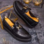 Mocasini de barbati casual, negri, talpa neagra, inalta, ultra-usoara – AD571