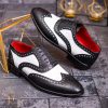 Pantofi de barbati, piele naturala, negri cu alb ivoire - P1781