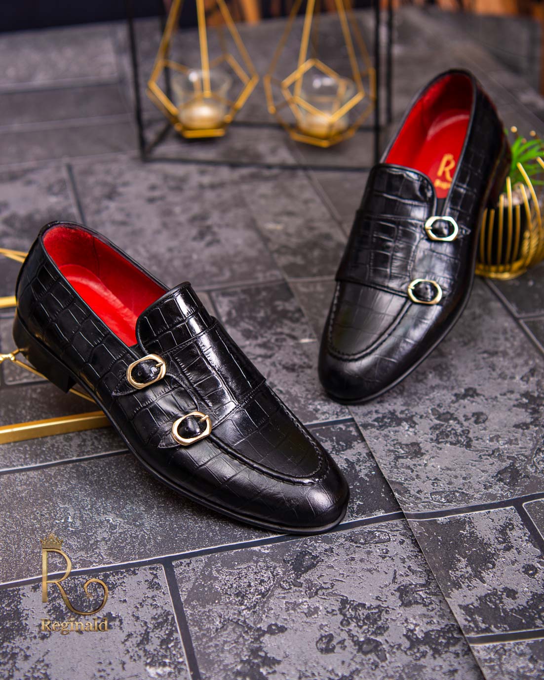 Loafers sko, herre, sort, læder- P1768
