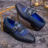 Pantofi Loafers, barbatesti, albastri, piele naturala- P1756