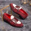 Pantofi Loafers, barbatesti, bordeaux, piele intoarsa- P1751