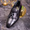 Pantofi Loafers, barbatesti, negri, piele naturala- P1750