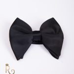 Men's black bow tie, butterfly style - PP272