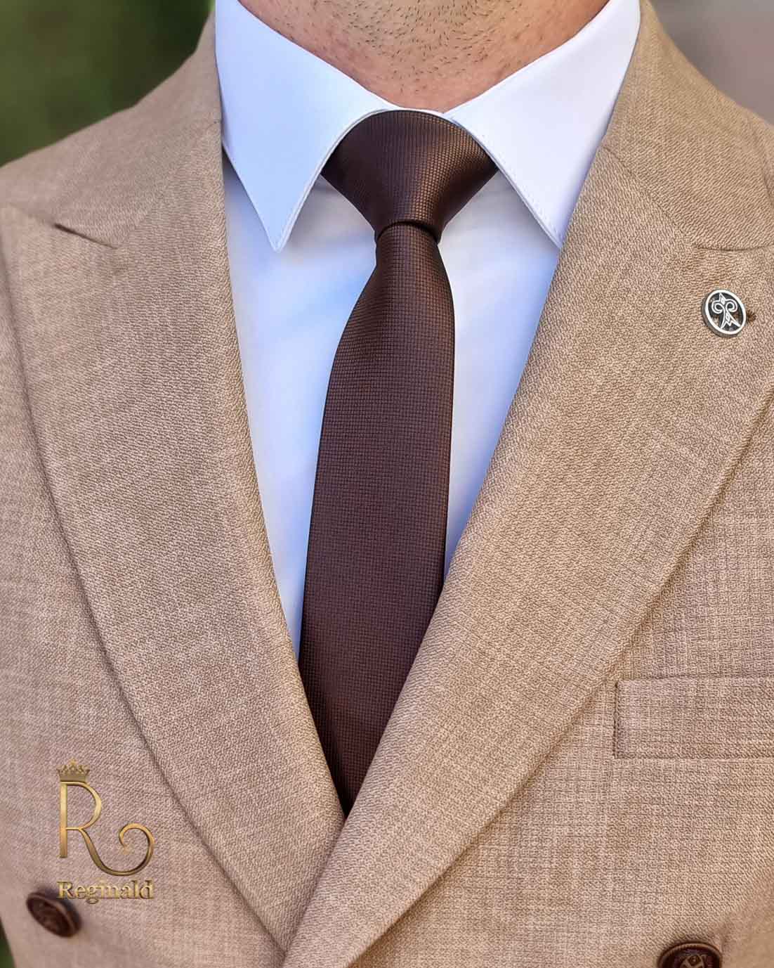 Cravata de barbati, maro - CV838