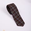 Cravata slim maro cu model - CV932