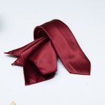 Set Cravata si batista visinie satin - CV902