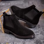 Ghete de bărbați, negre din piele 100% naturala - GH134