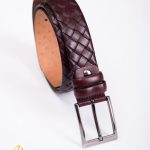 Curea din piele model impletit, catarama metalica- CP445