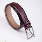 Curea din piele cu model, catarama metalica- CP454
