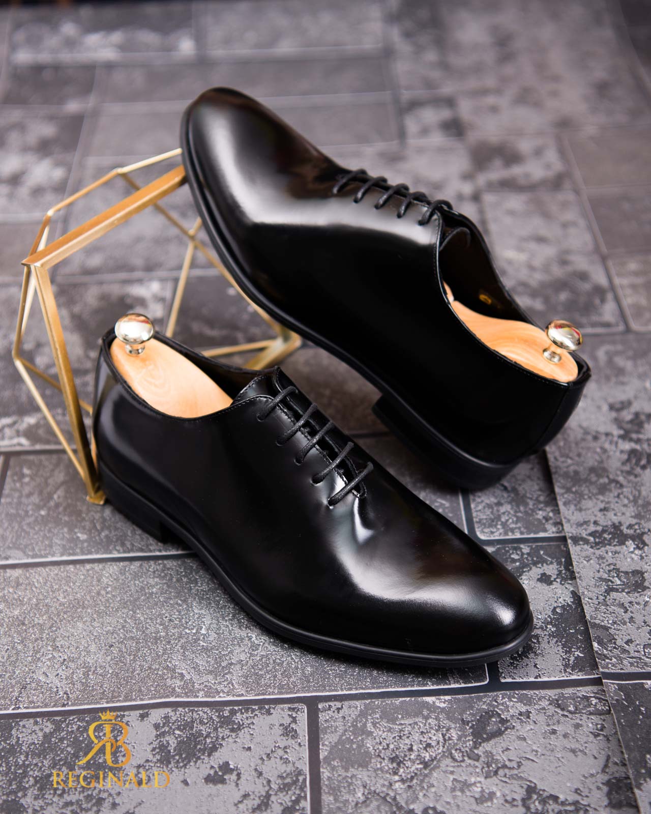 Pantofi de barbati negru, OneCut, piele naturala - P1807