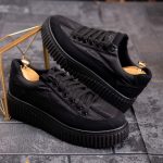 Men's black ultra-light high-sole trainers – AD543