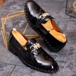 Mocasini barbatesti piele lacuita din piele naturala, One-Cut - P1811
