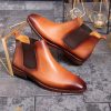 Ghete Reginald de bărbați, maro, din piele 100% naturala - GH137