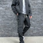 TRENING DE BARBATI RELAXED FIT ZIPPERS BLACK - TG178