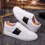 Adidasi de barbati albi cu talpa inalta, ultra-light – AD596