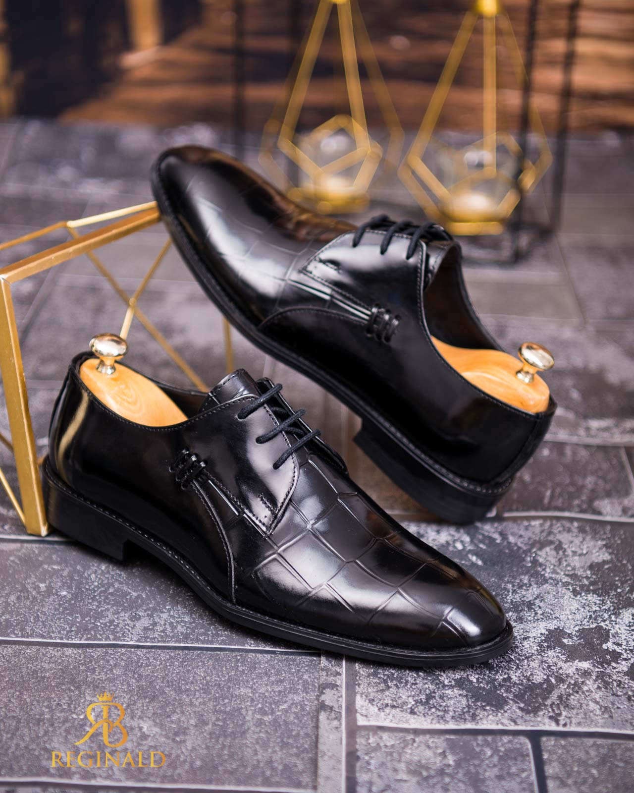 Pantofi de barbati, negru, din piele naturala - P1817