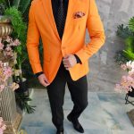 Men's Blazer, Slim Fit, Orange - SC871