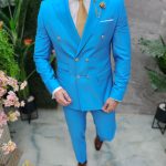 Men's blue suit: Blazer and Trousers - C4666