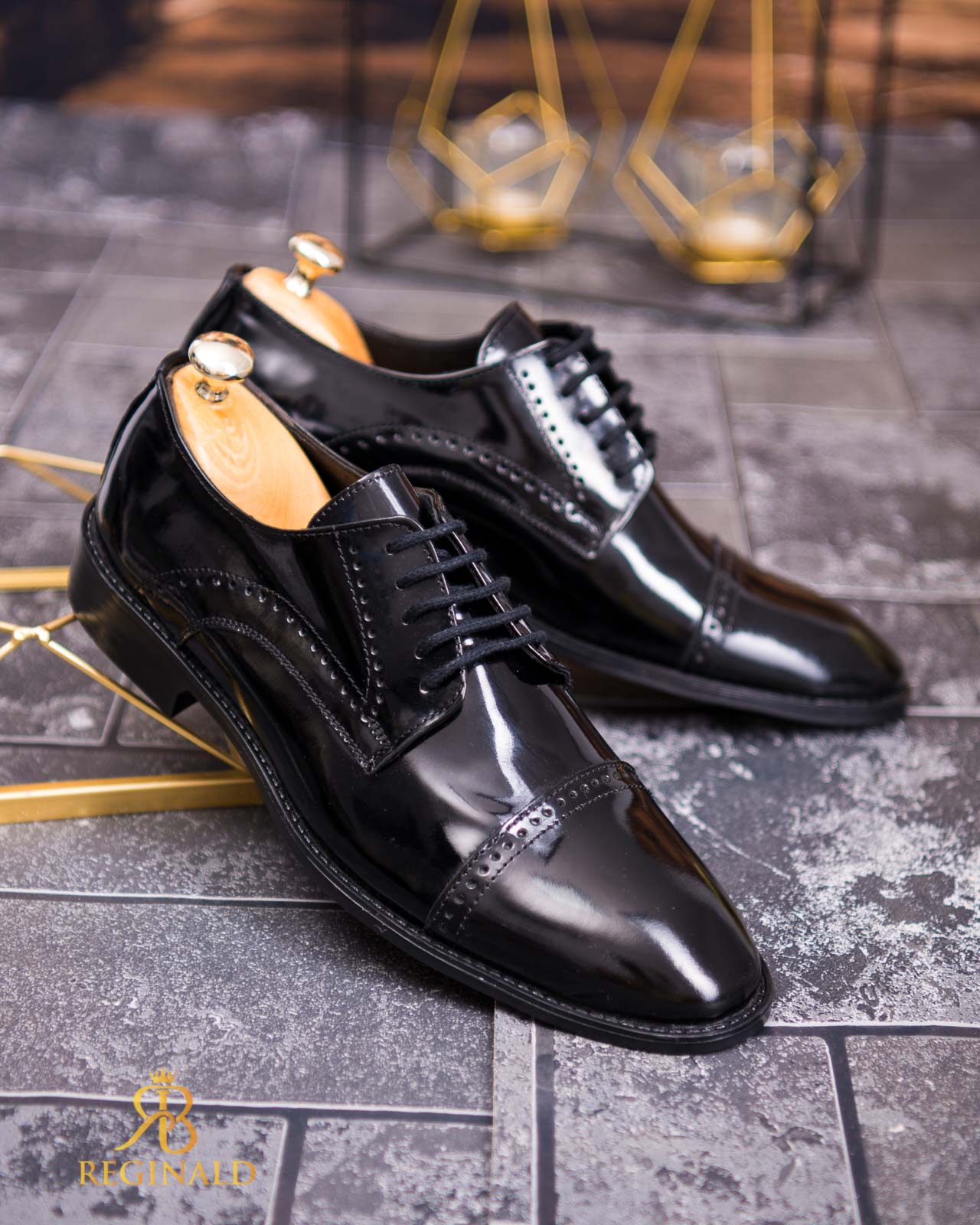 Pantofi de barbati, negru, din piele naturala - P1818