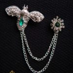 Catena metallica per giacca, argento - LT362