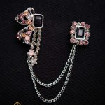 Catena metallica per giacca, argento - LT412