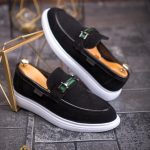 Mocasini de barbati casual, negru , talpa inalta ultra-usoara – AD608
