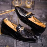 Mocasini barbatesti piele lacuita din piele naturala, One-Cut - P1819