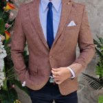 6-piece outfit: Jacket-Trousers-Shirt-Tie-Belt-Pocket square- TN083