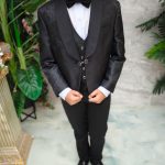 Costum negru ceremonie copii set 4 piese - K5272-1