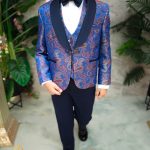 Costum albastru ceremonie copii set 4 piese - K5272-5