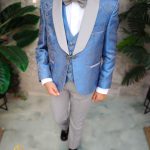 Costum bleu ceremonie copii set 4 piese - K5272-16