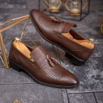 Mocasini barbatesti, maro, din piele naturala - P1830