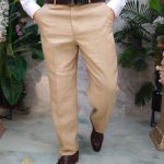 Pantaloni eleganti, in IN, beige, vestibilità regolare – PN820