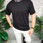 Tricou de bărbați, Negru cu guler rotund- TR1061