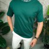 Tricou de bărbați, Verde cu guler rotund- TR1059