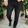 Pantaloni eleganti, Negru texturat, Regular-Fit - PN826