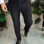 Pantaloni eleganti, Nero, Regular Fit - PN822