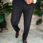 Pantaloni eleganti, Negru, Regular-Fit - PN829