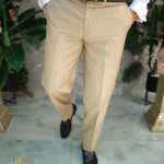 Pantaloni eleganti, beige, vestibilità regolare - PN833