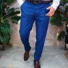 Pantaloni eleganti, Albastru, Regular-Fit– PN818