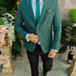 6-piece outfit: Jacket-Trousers-Shirt-Tie-Belt-Pocket square- TN091