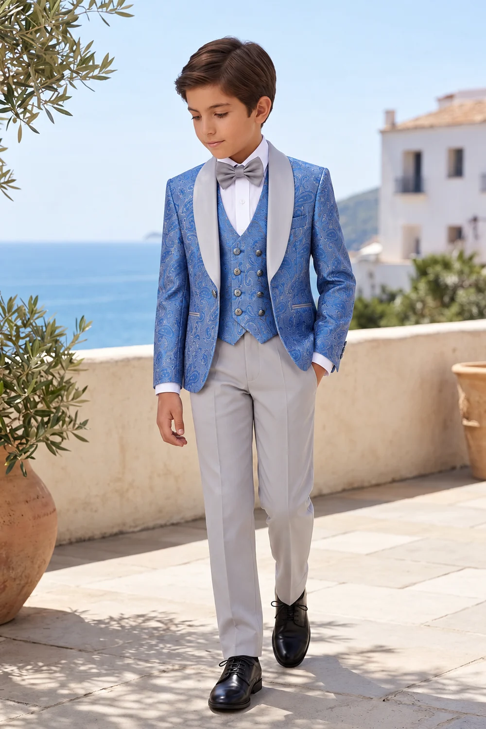 Children's formal blue suit 4-piece set - K5272-16