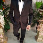Costum negru NAS/MIRE, Sacou, Pantalon, Papion- C4964