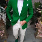 Veste pour homme, en IN, coupe slim, verte - SC915